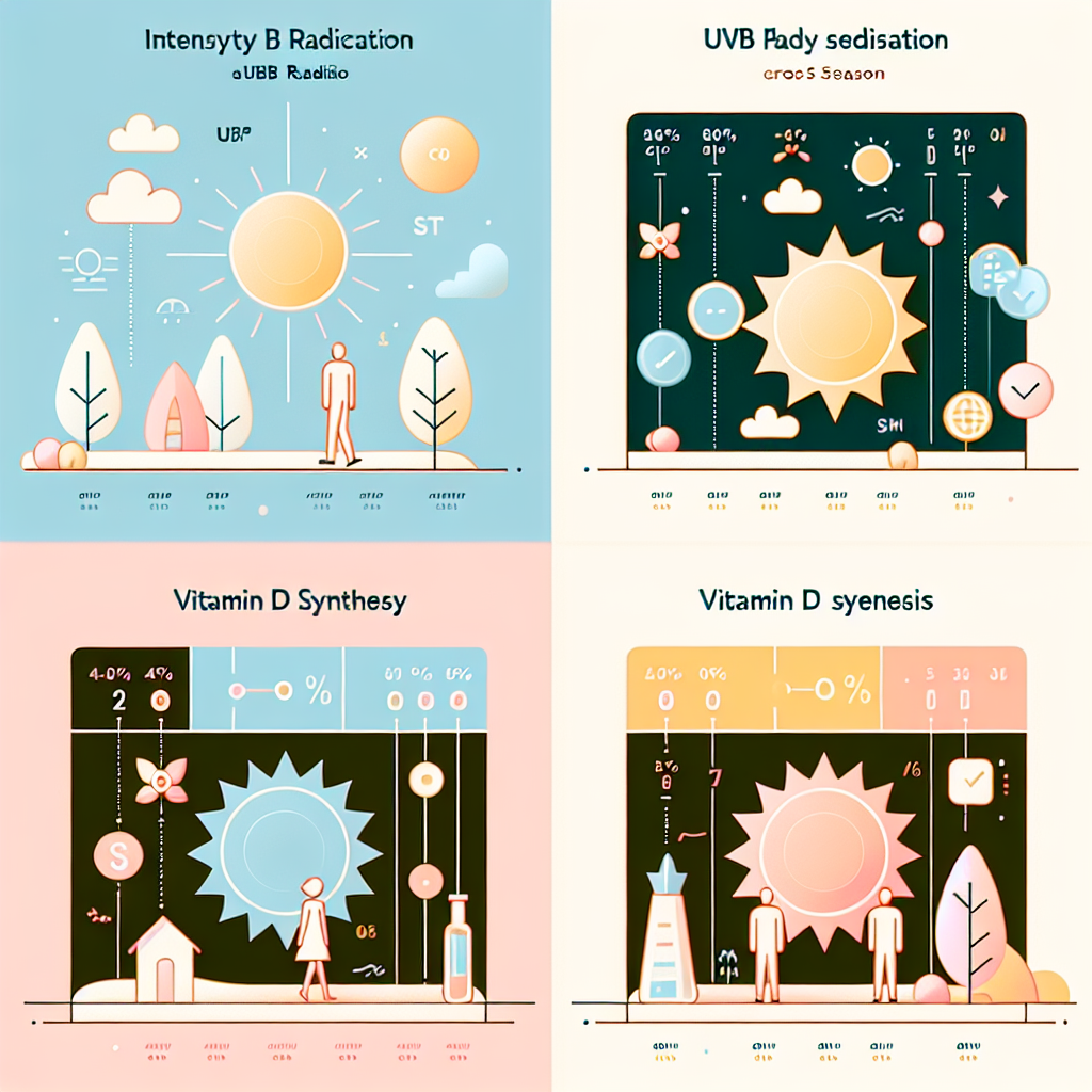 계절별 UVB 강도와 비타민D 합성 효율 비교표