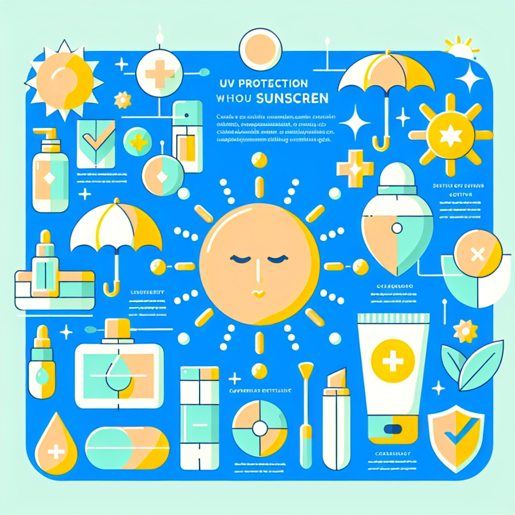 선크림 없이 자외선 차단하는 다양한 방법들을 보여주는 인포그래픽