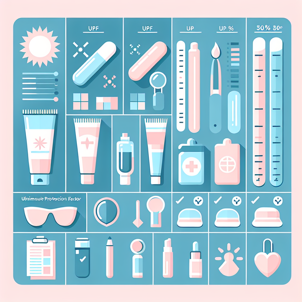 물리적 자외선 차단 도구들의 UPF 비교 차트
