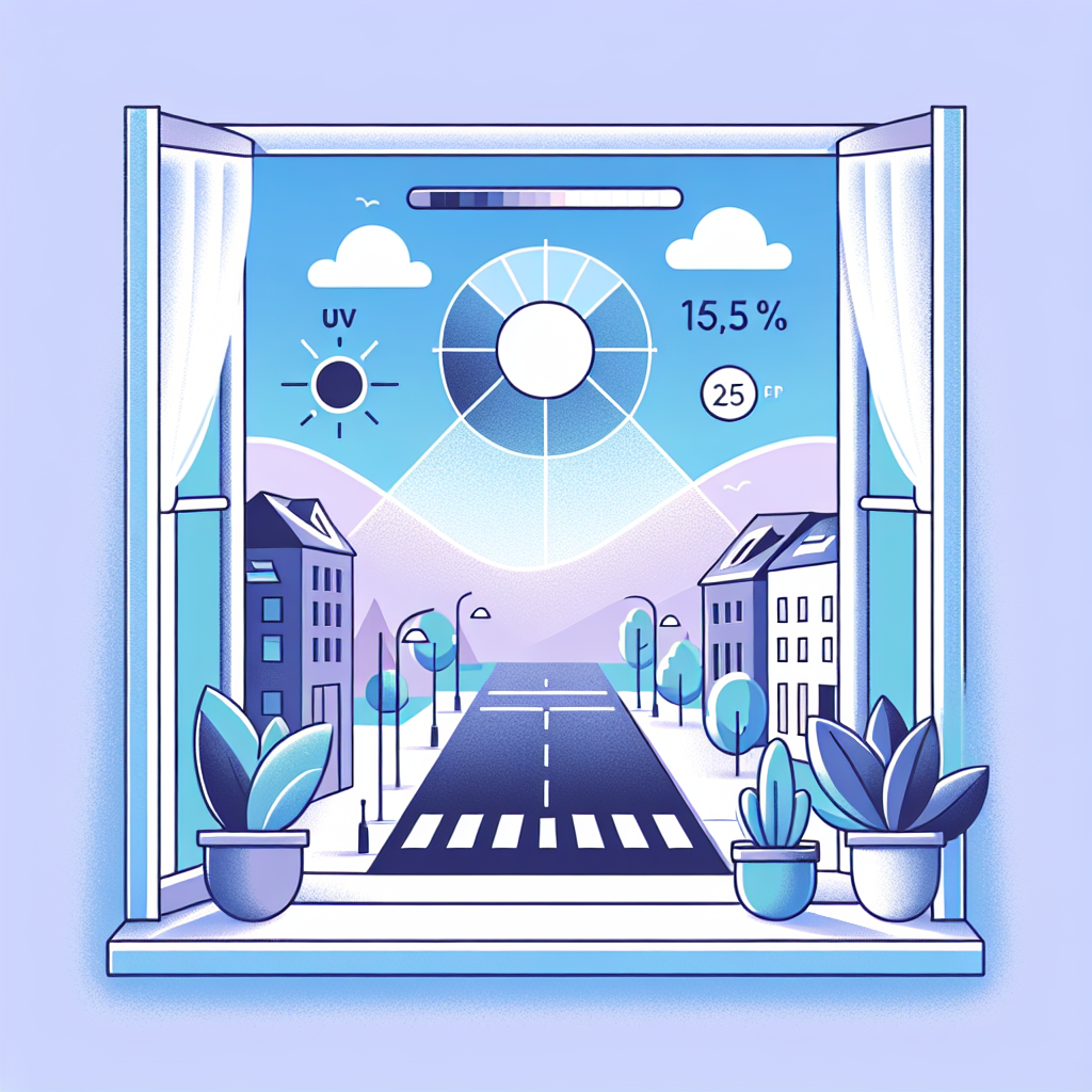 창가 거리별 자외선 강도 분포도