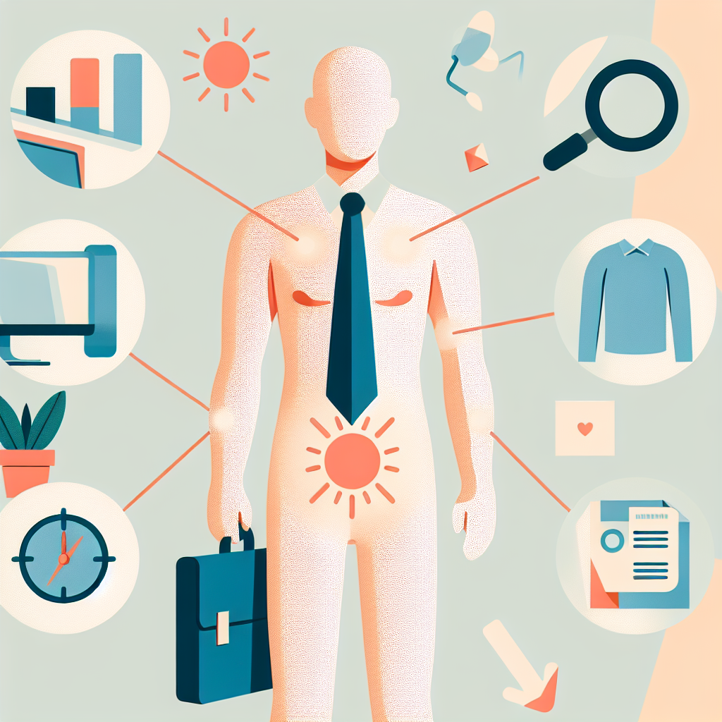 실내 근무자의 자외선 노출 부위