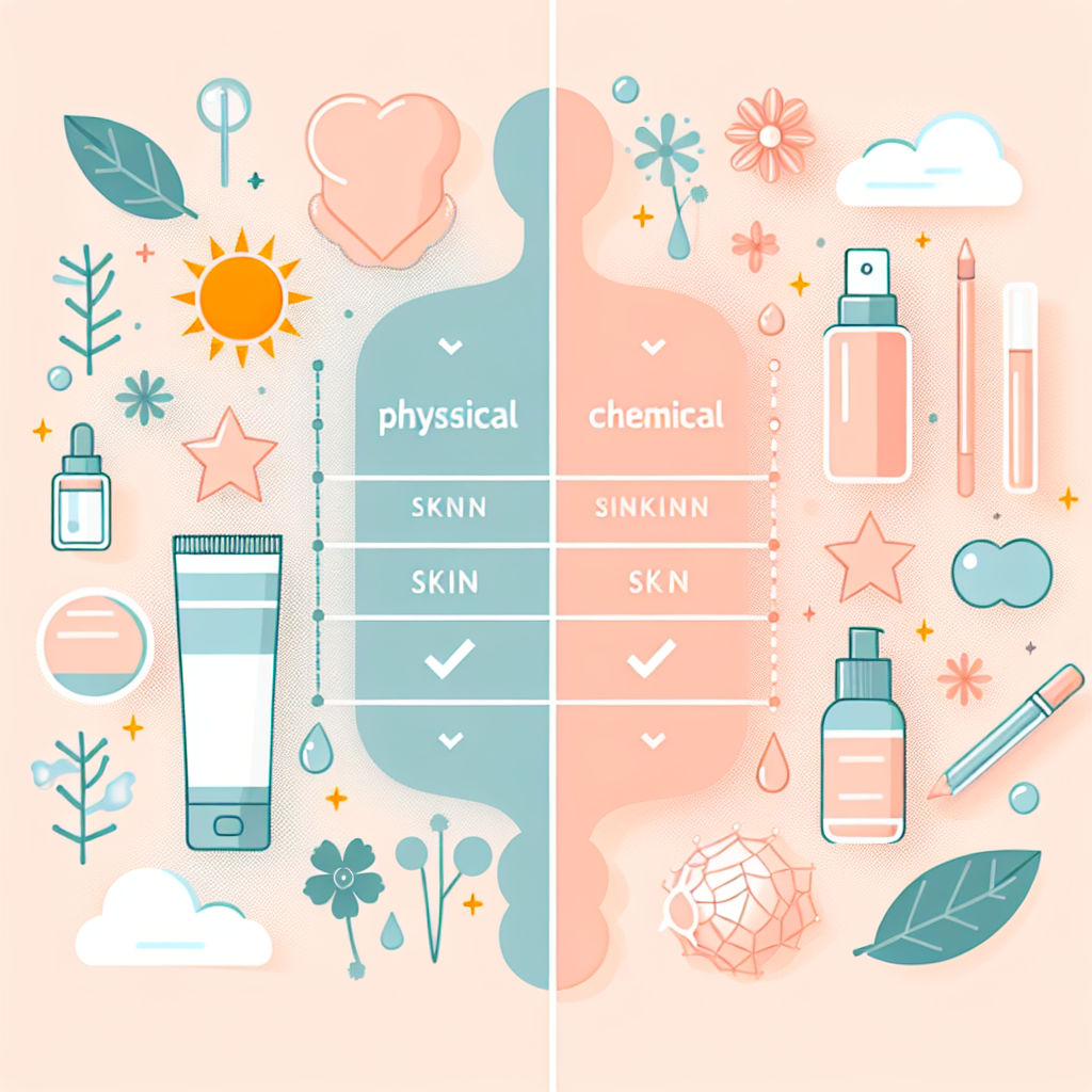 물리적 자외선 차단제와 화학적 차단제의 피부 반응 비교