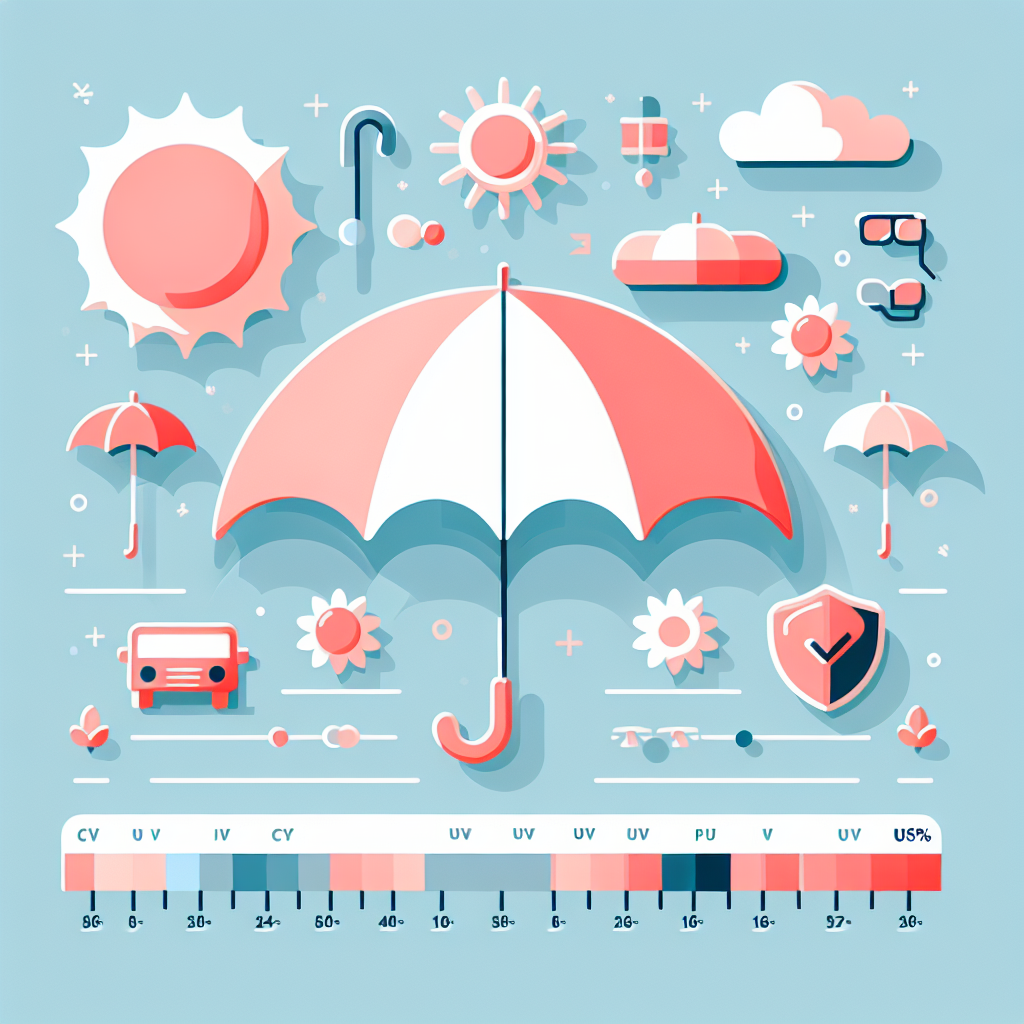 양산 소재별 자외선 차단율 비교표