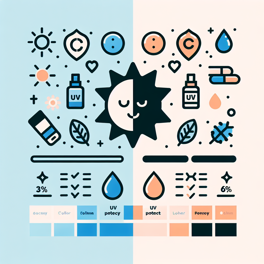 색상별 자외선 차단 효과 비교