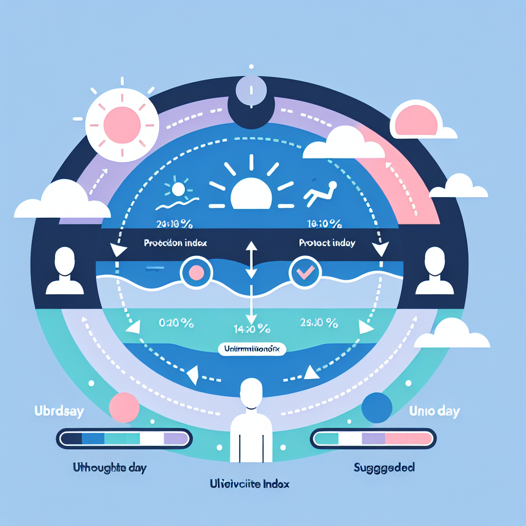 시간대별 자외선 지수 변화와 권장 보호 수준
