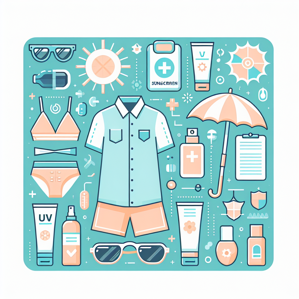 종합적 자외선 차단 전략 구성도