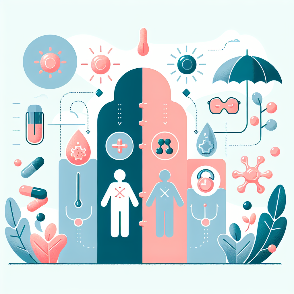 자외선 노출 수준별 면역 기능 변화 차트