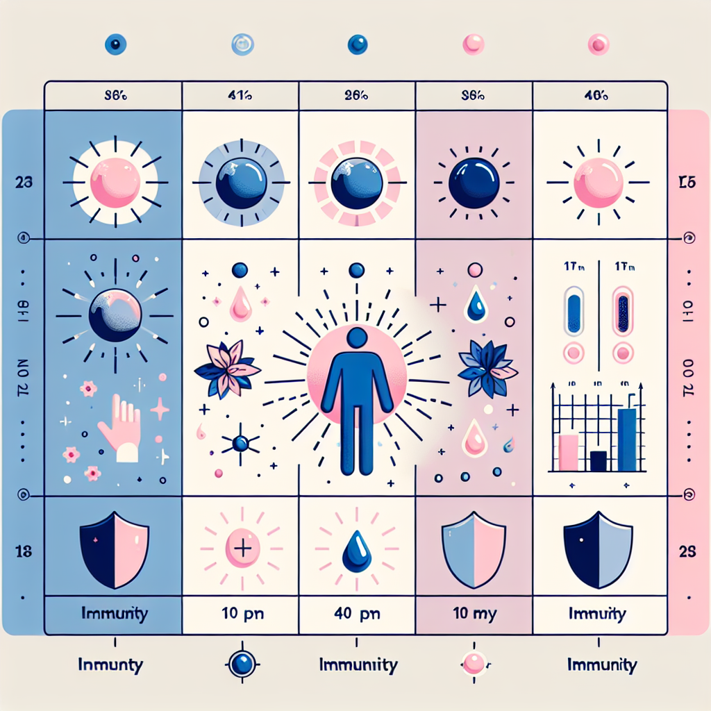 시간대별 자외선 강도와 면역 영향