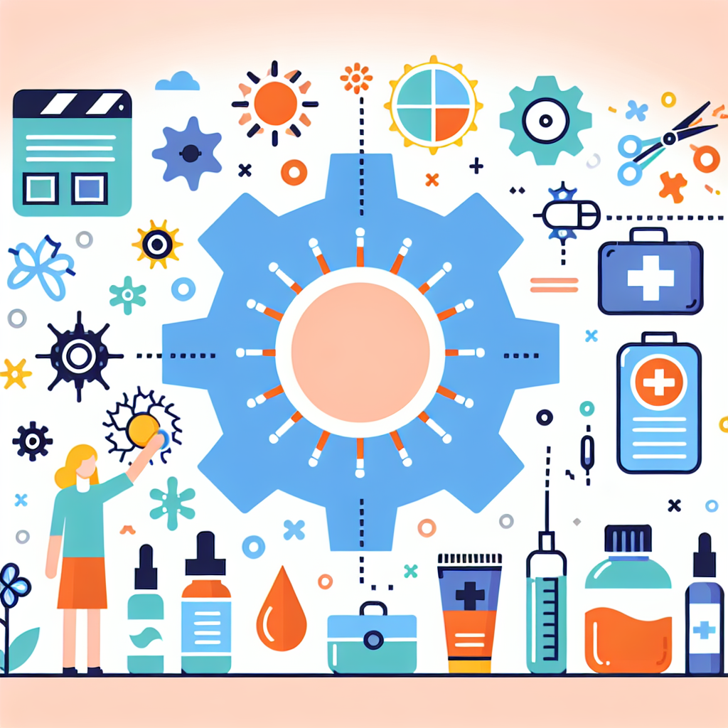 자외선 알레르기 증상 발생 메커니즘 도식도