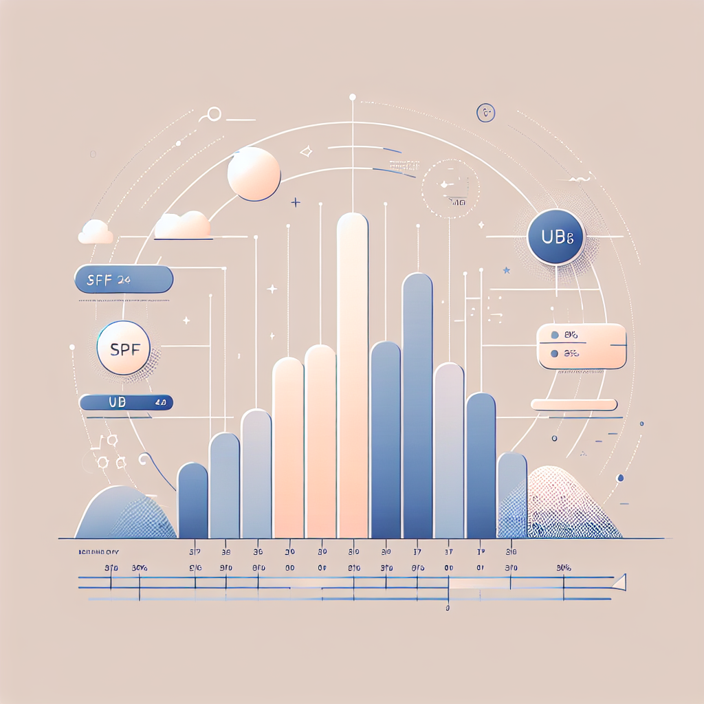 SPF 수치별 UVB 차단율을 보여주는 그래프