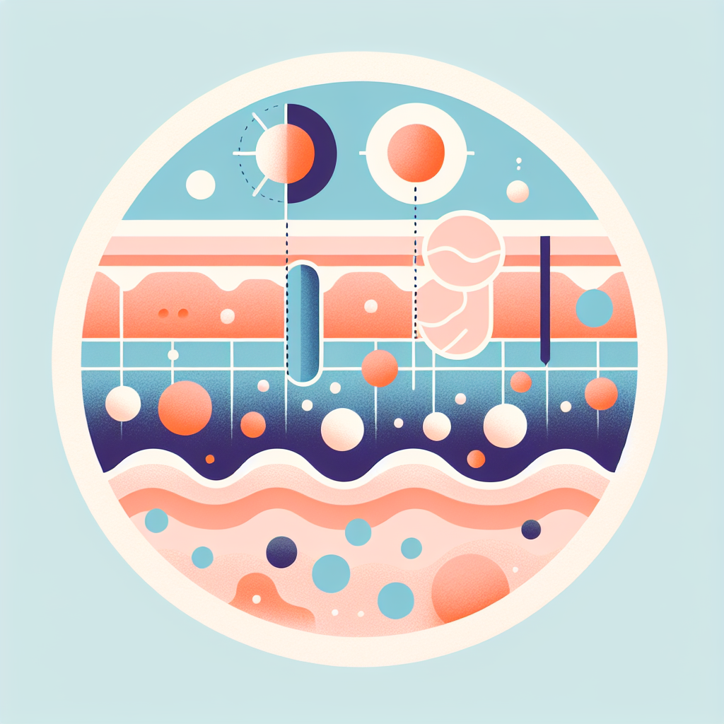 UVA와 UVB의 피부 침투 깊이를 보여주는 단면도