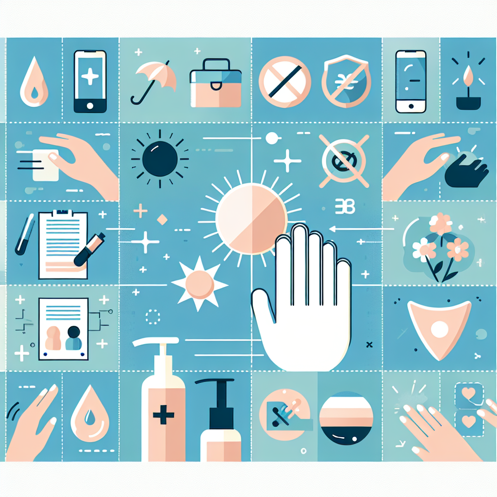 물리적 자외선 차단 방법들을 보여주는 이미지