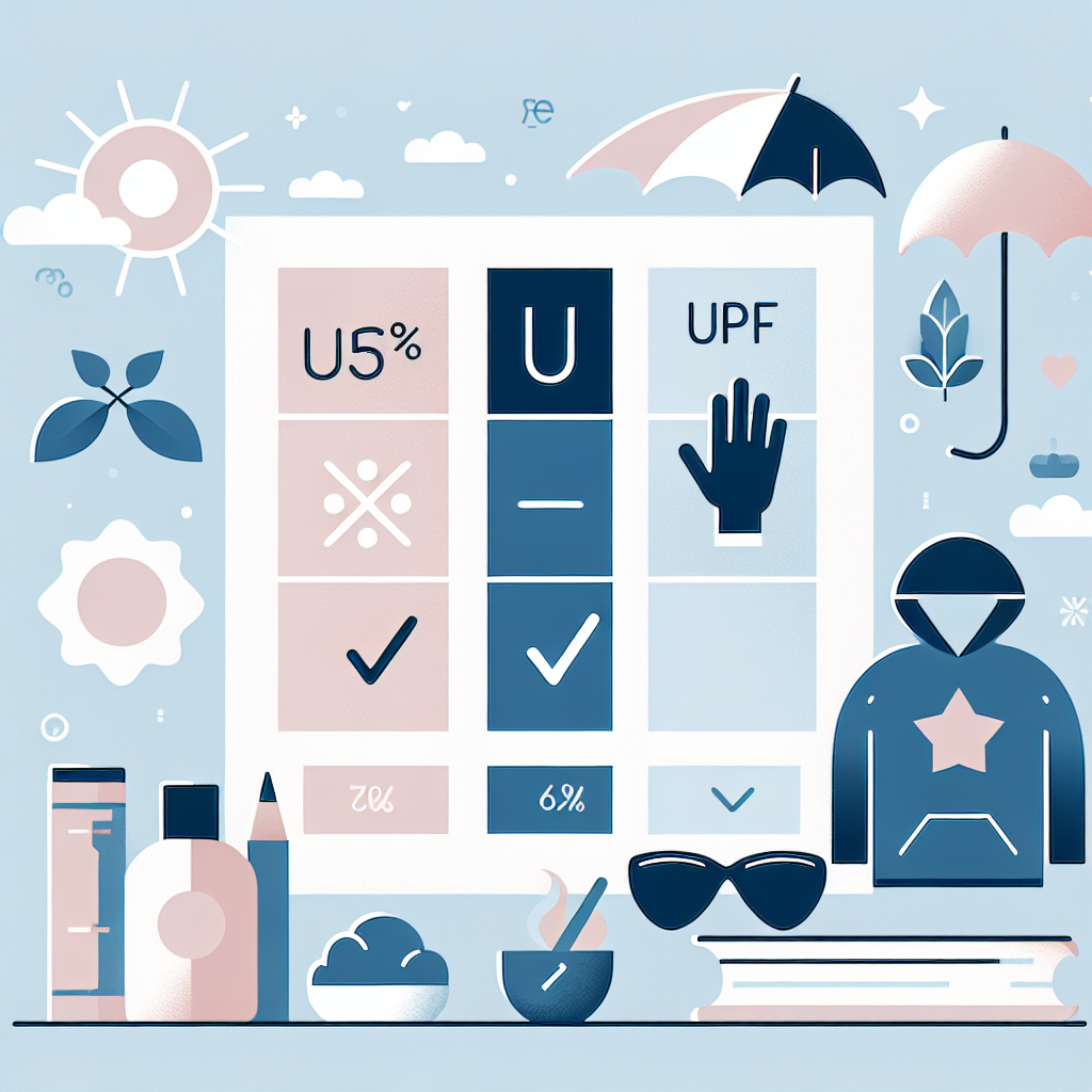 UPF 등급별 자외선 차단 소재 비교