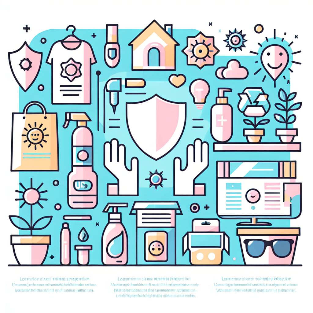 자외선 차단 기술이 적용된 다양한 생활용품들