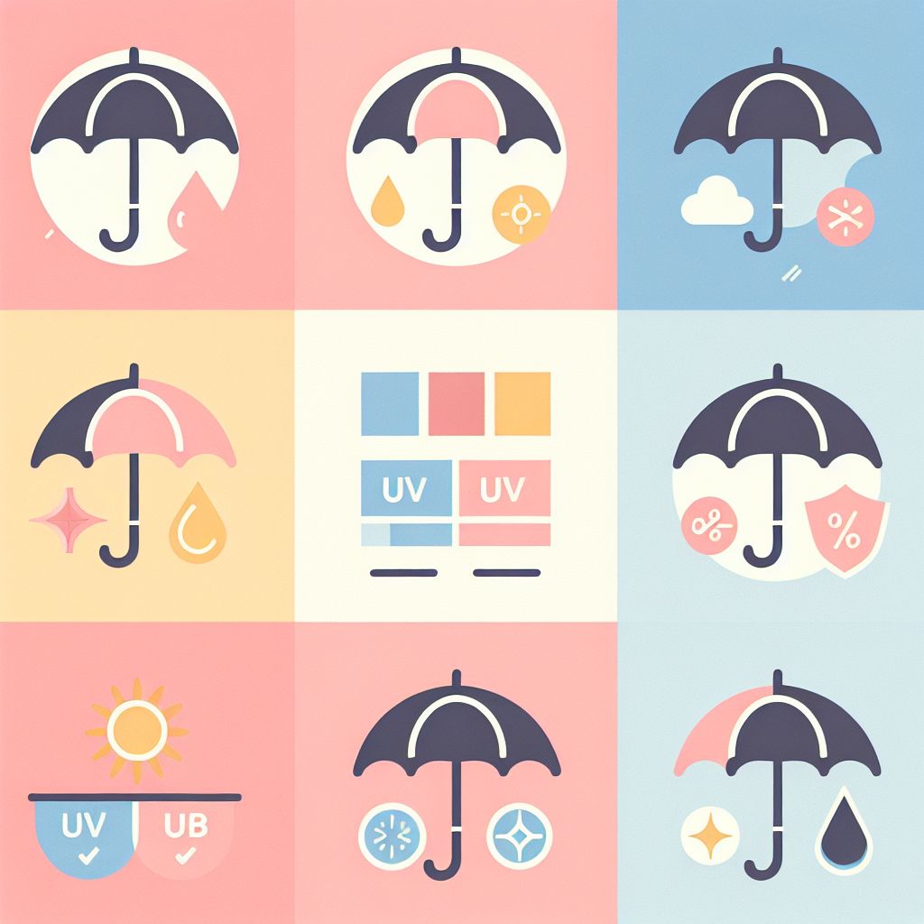 양산 소재별 자외선 투과율 비교 그래프