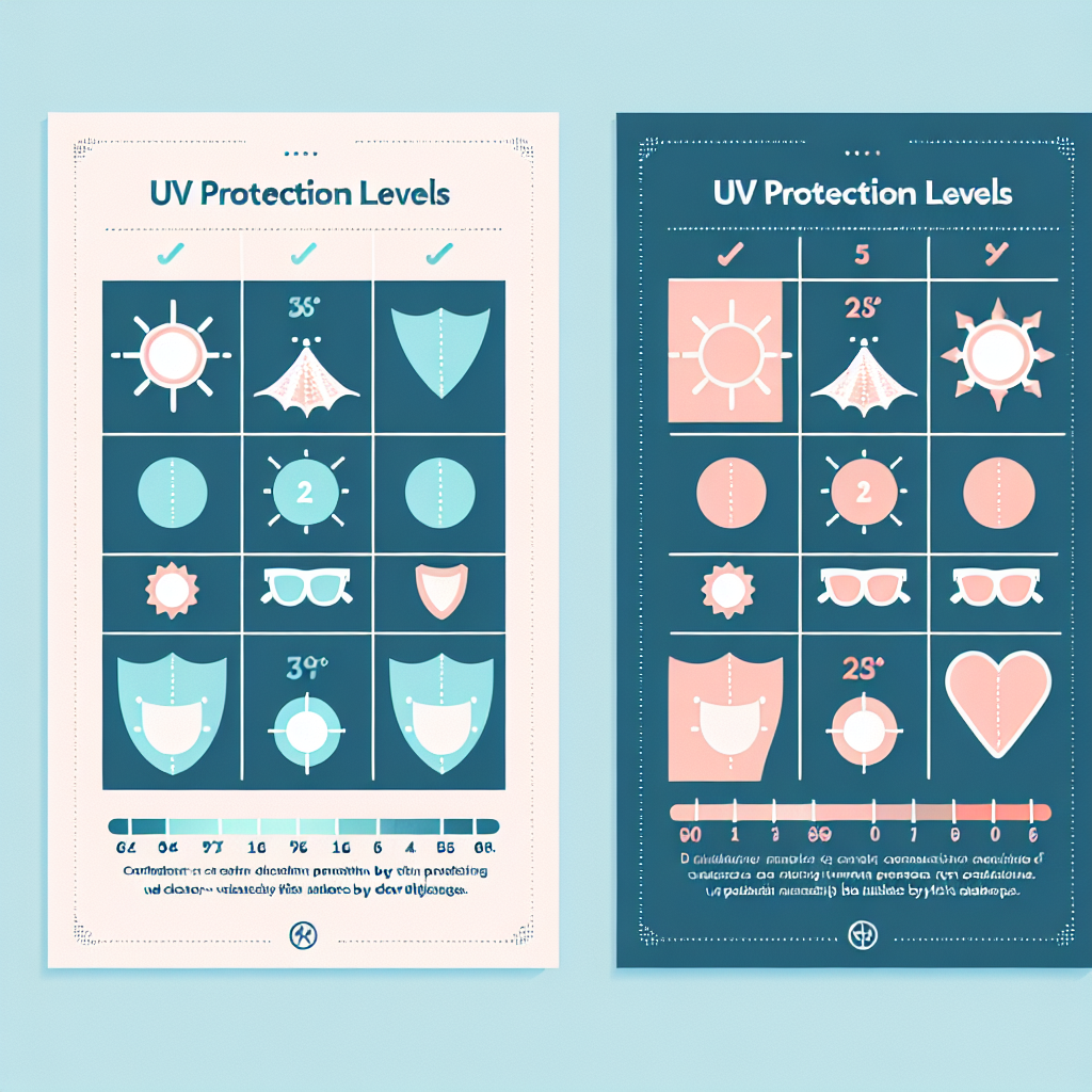원단 소재별 자외선 차단율 비교 차트