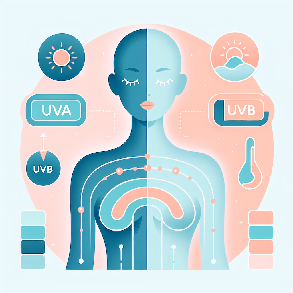 UVA UVB 피부 침투 깊이 비교 이미지