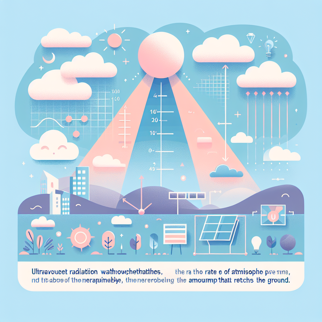 자외선 파장별 대기 투과율과 지표면 도달량