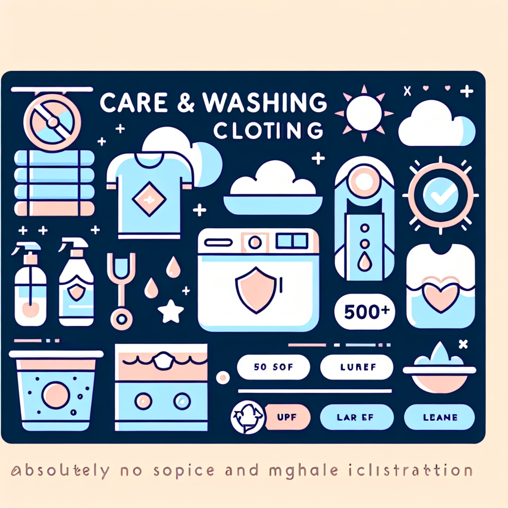 UPF 50+ 의류 관리 및 세탁 가이드