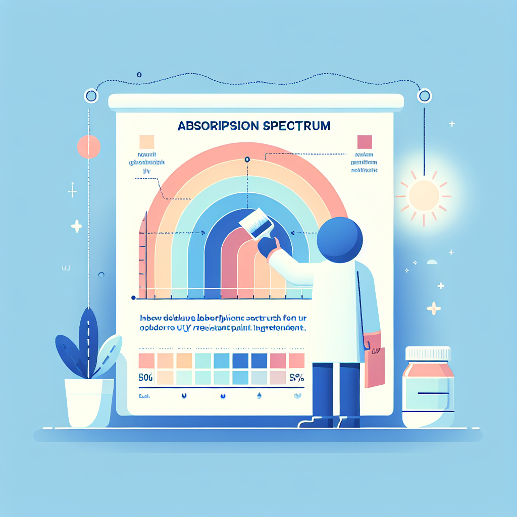 UV 차단 페인트 성분별 흡수 스펙트럼 그래프