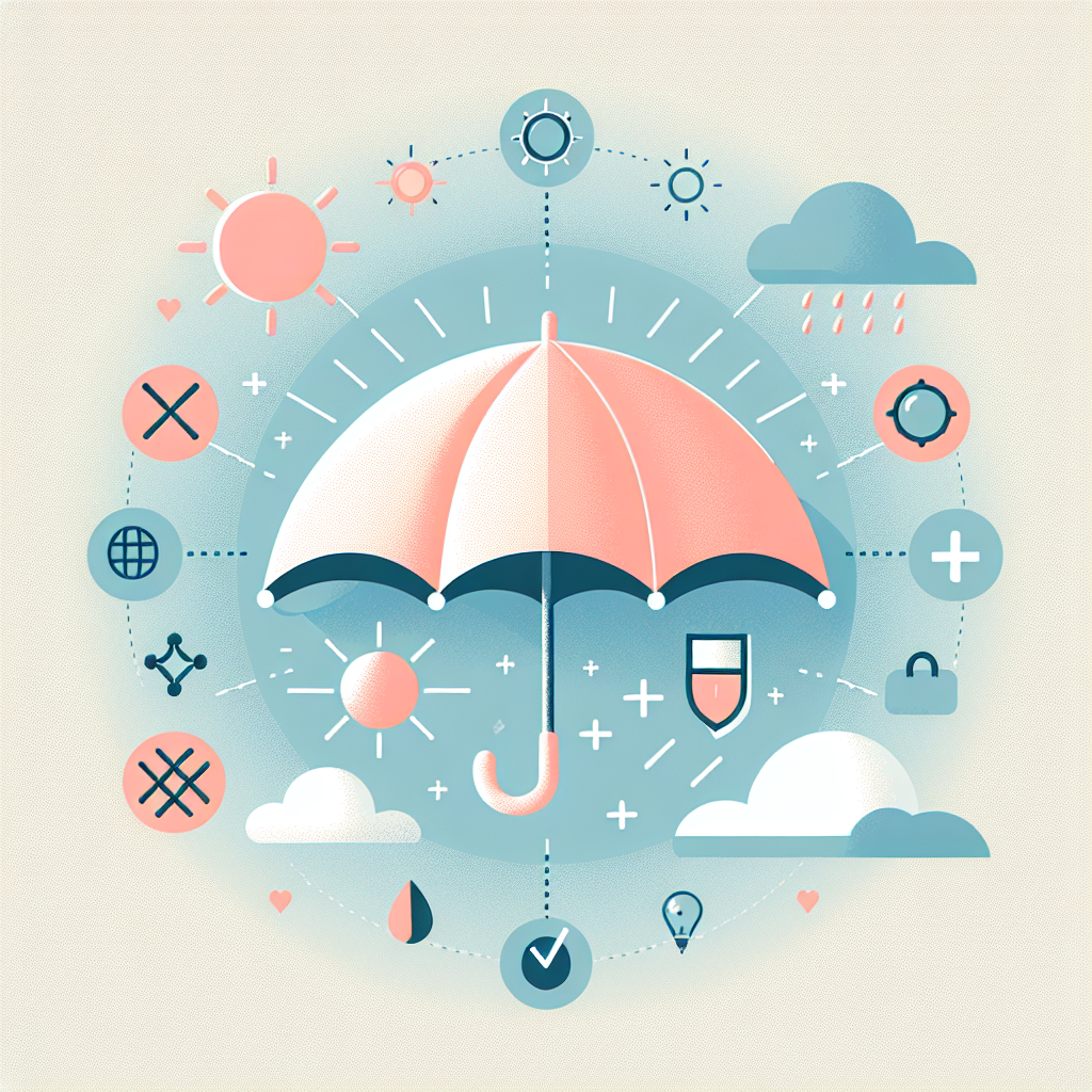 자외선 차단 우산 추천을 위한 UV 차단 메커니즘 도해