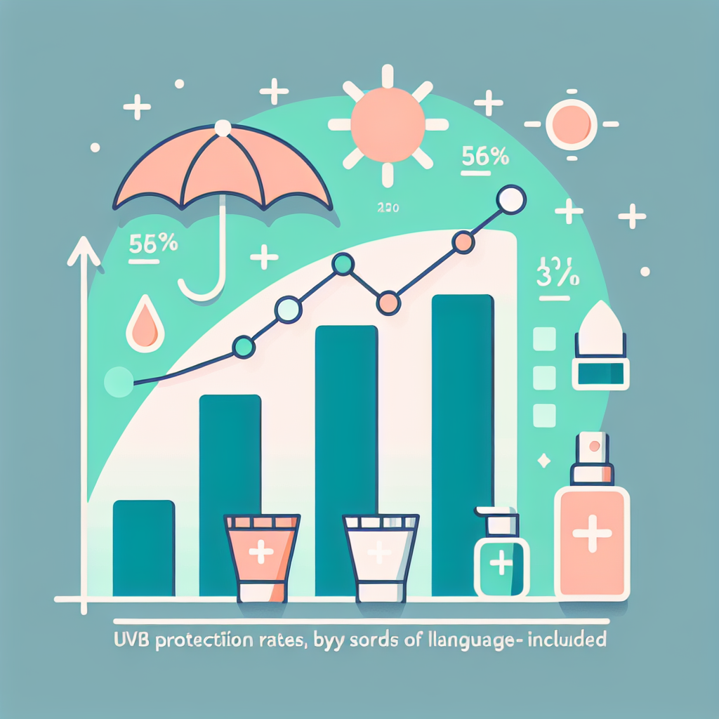 SPF 지수별 UVB 차단율 그래프