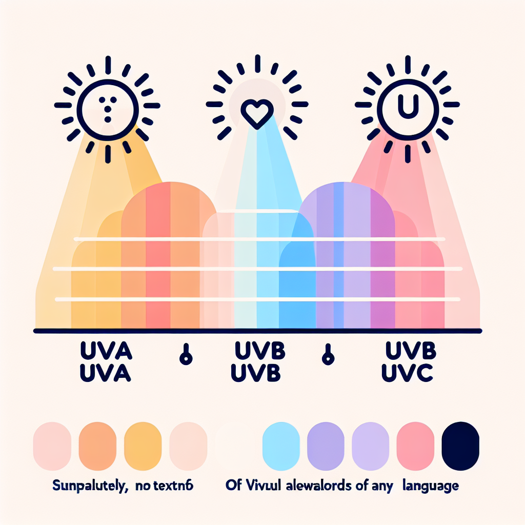 UVA UVB UVC 파장 스펙트럼 비교